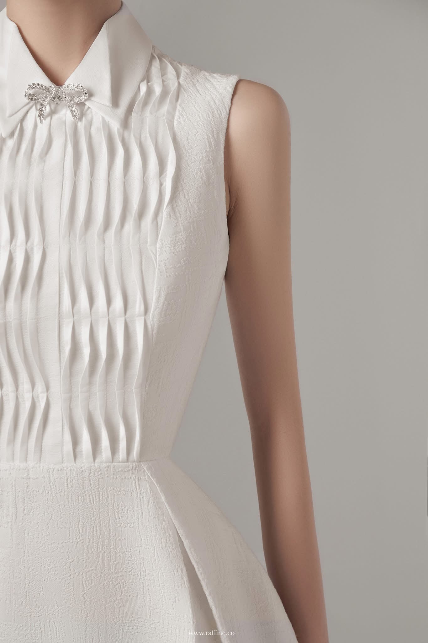 Raffiné POLIANA CROSS STITCHED TUCKED DRESS