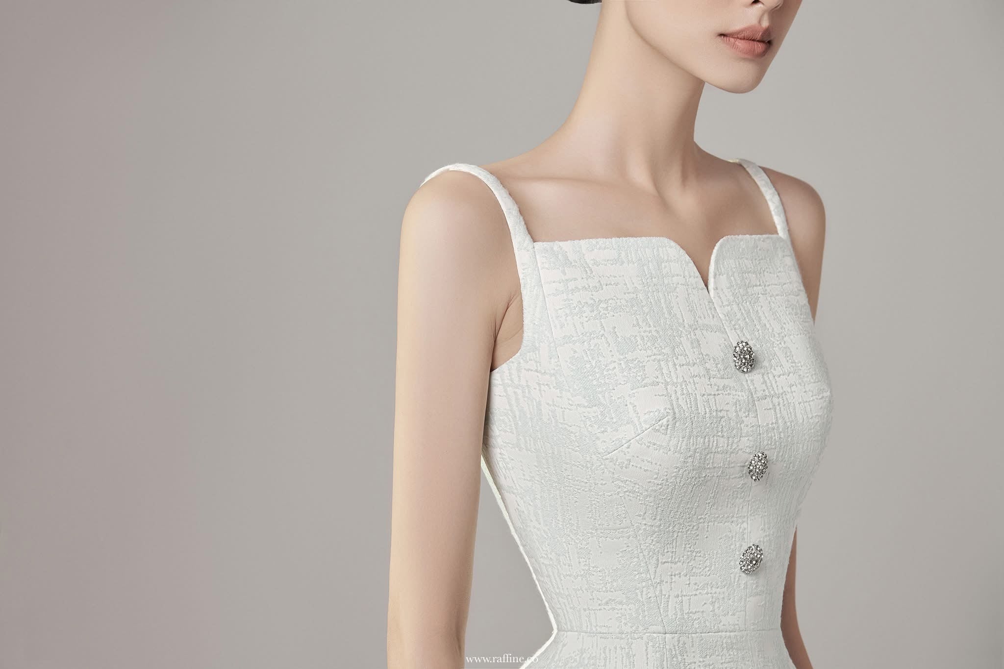 Raffiné ALOUETTE SIDE PLEATED MIDI SHIRTDRESS