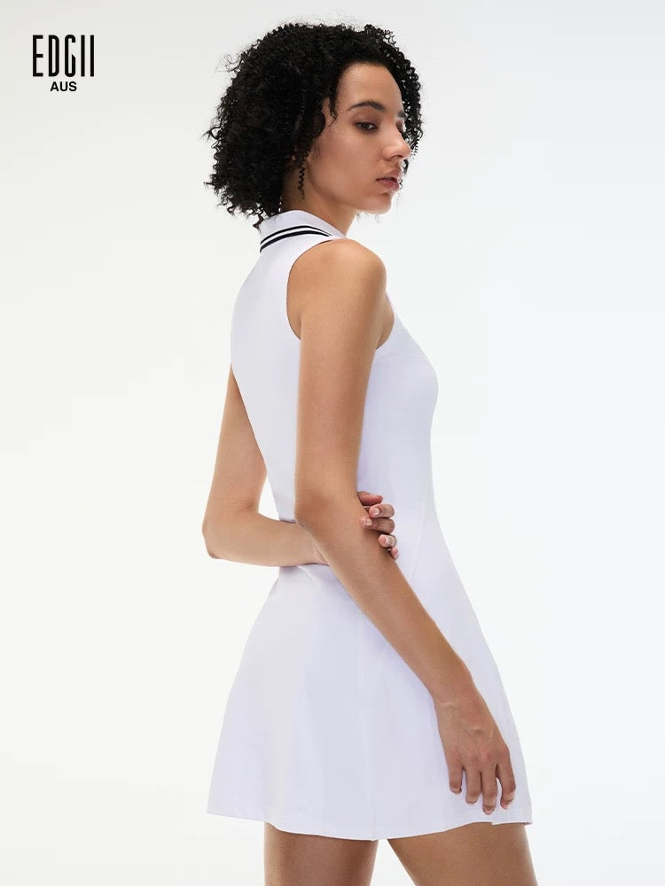 EDGII ED25SS5002 Zipper sleeveless tennis dress (2color)