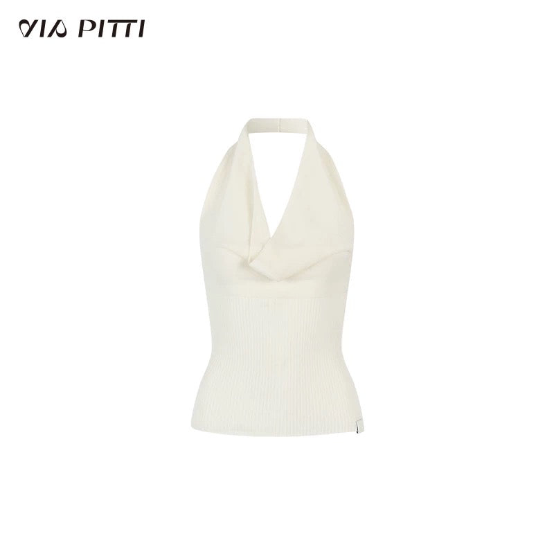 VIA PITTI VIABK451 Heavy duty woolen collar vest + shirt set