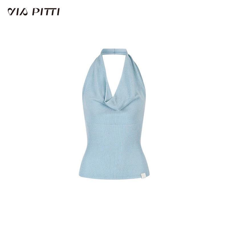 VIA PITTI VIABK451 Heavy duty woolen collar vest + shirt set