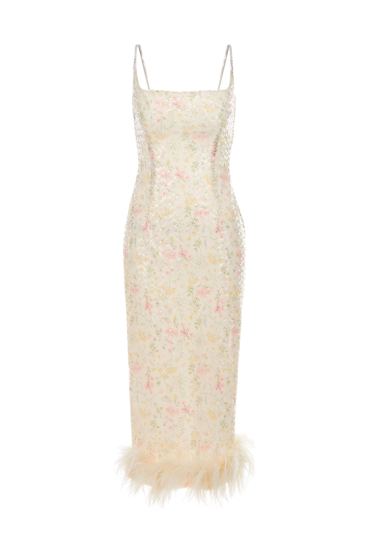 Wardrobes by chen Beaded Sequin Feather Dress