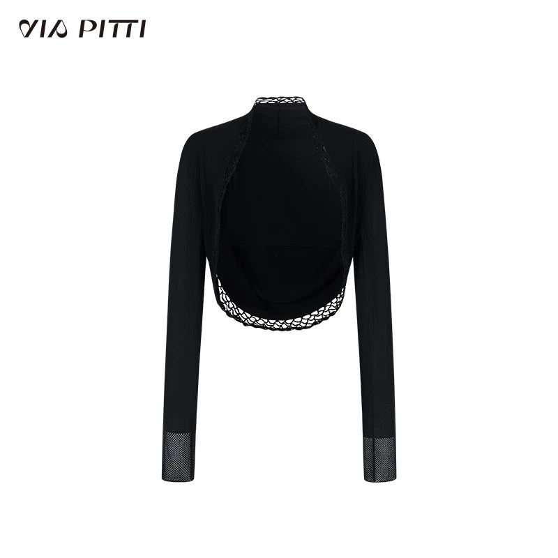 VIA PITTI VIABK451 Heavy duty woolen collar vest + shirt set