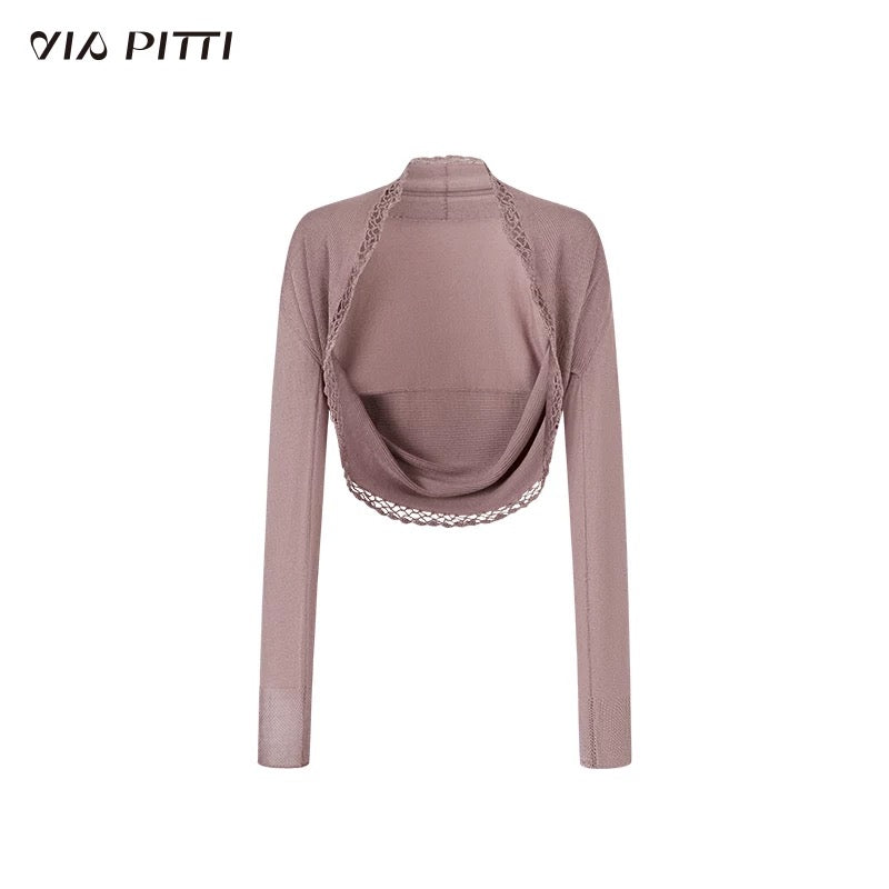 VIA PITTI VIABK451 Heavy duty woolen collar vest + shirt set