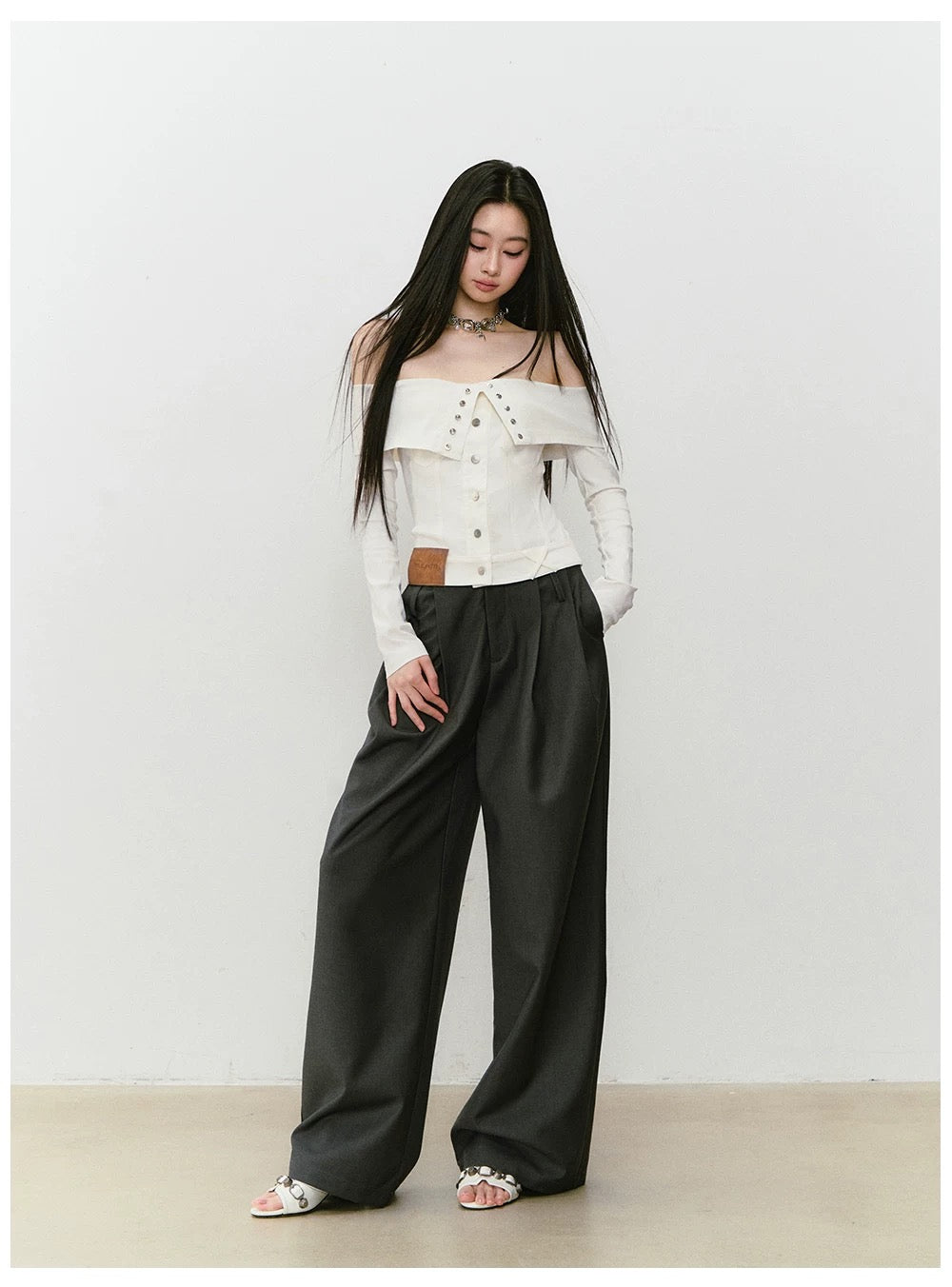 VIA PITTI VIABTP418 Waist cinched high stretch denim jacket