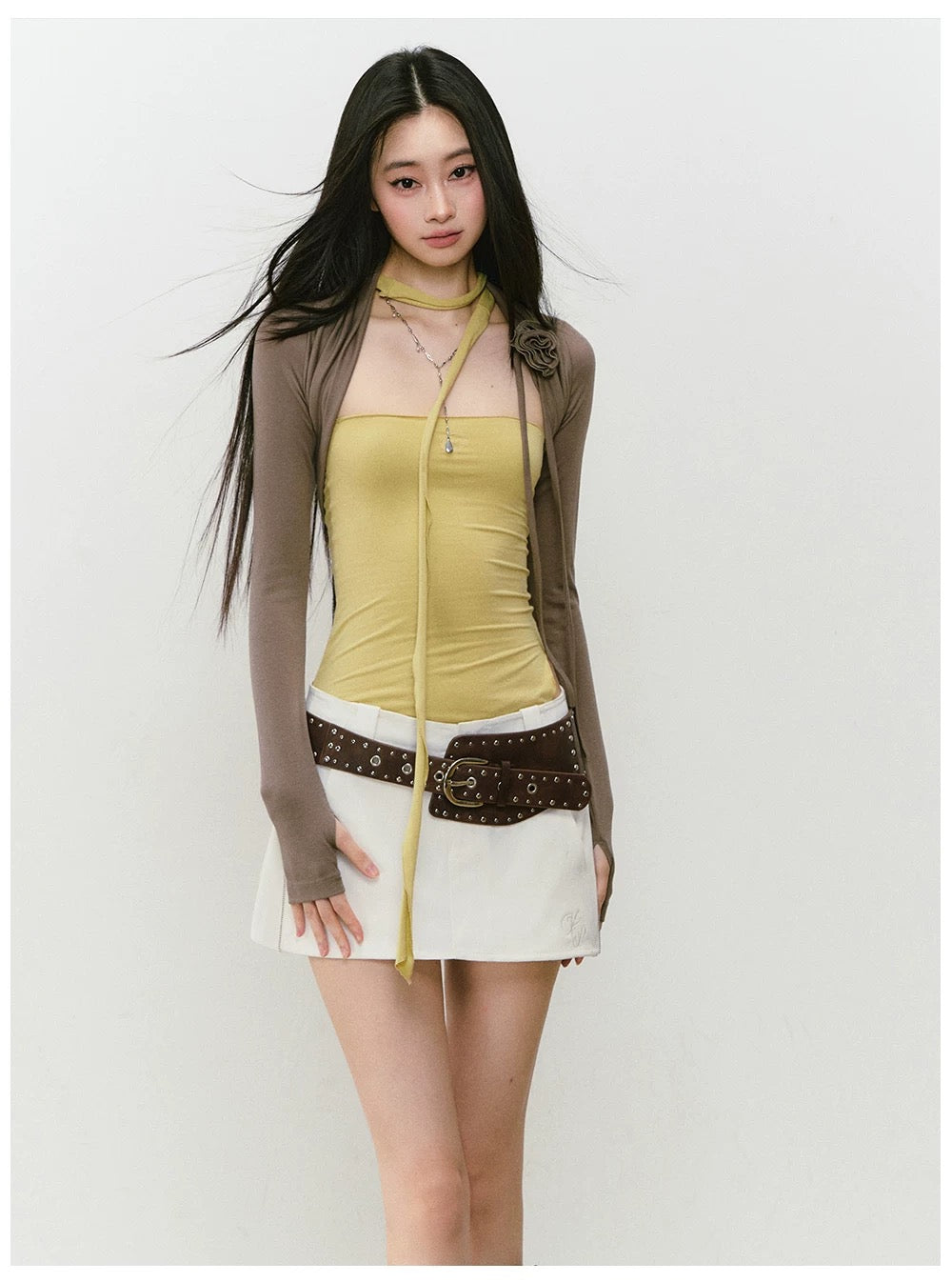 VIA PITTI VIABTP443 Flower slim fitting top