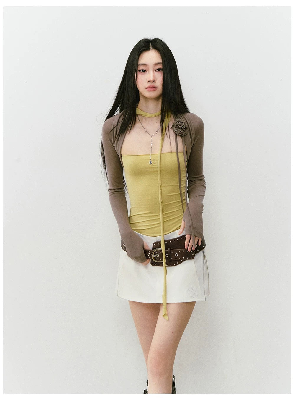 VIA PITTI VIABTP443 Flower slim fitting top