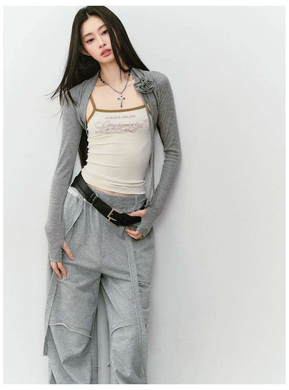 VIA PITTI VIABTP443 Flower slim fitting top