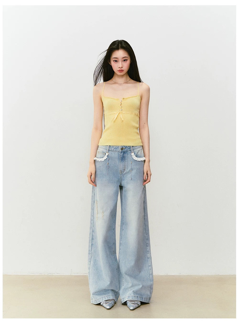 VIA PITTI VIABP446 Lace retro jeans