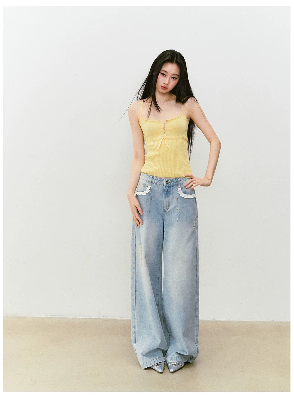 VIA PITTI VIABP446 Lace retro jeans