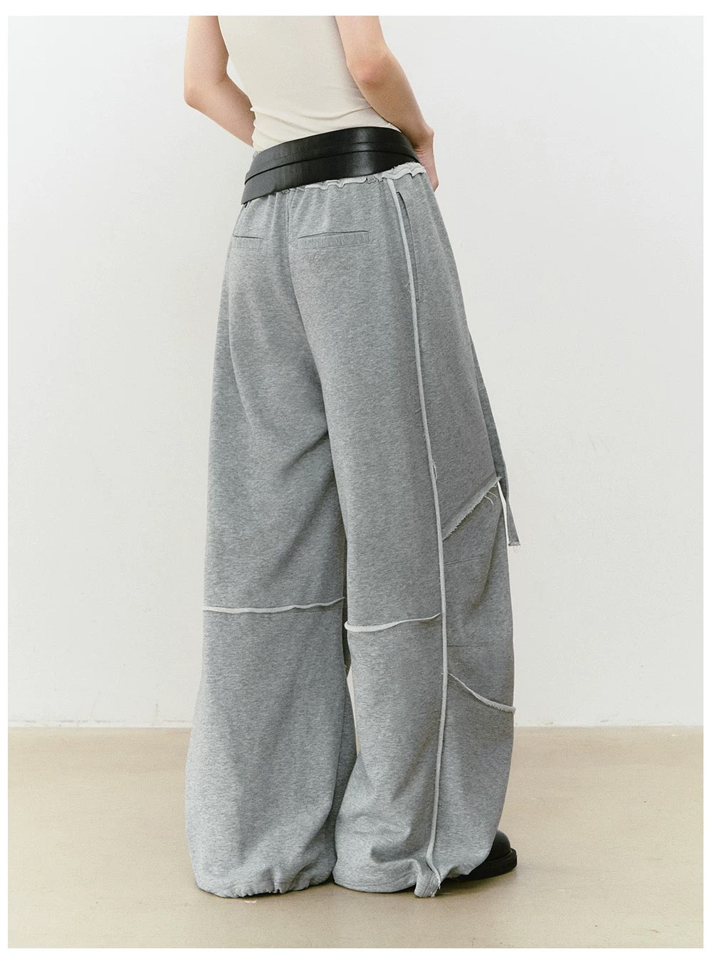 VIA PITTI VIABP387 Color blocking loose straight sweatpants