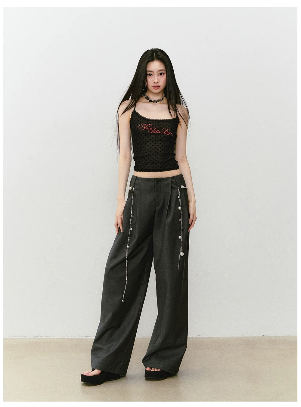 VIA PITTI VIAAA029 Casual wide leg suit pants