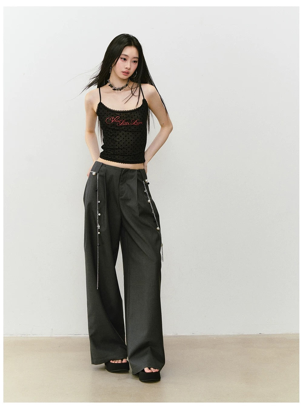 VIA PITTI VIAAA029 Casual wide leg suit pants