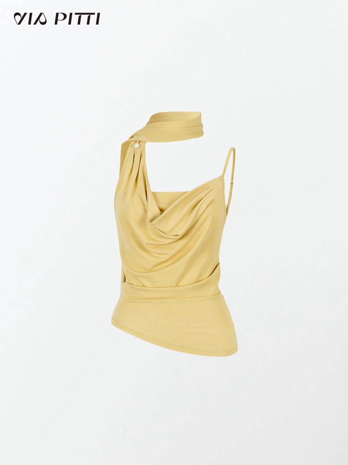 VIA PITTI VIABTP377 Strap up collar tank top