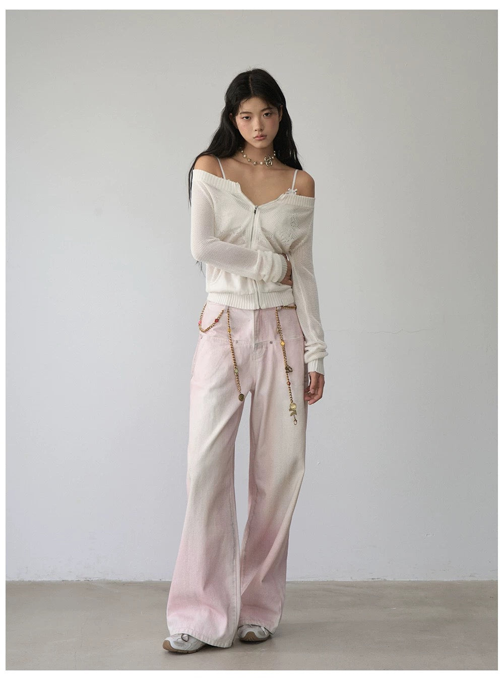 VIA PITTI VIABP439 Vintage pink jeans