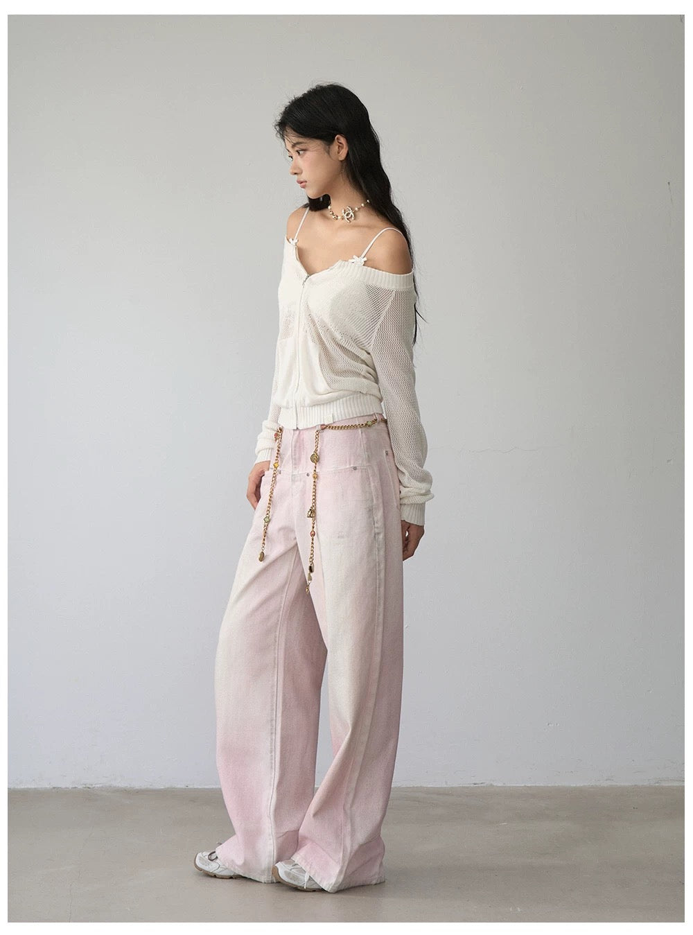 VIA PITTI VIABP439 Vintage pink jeans