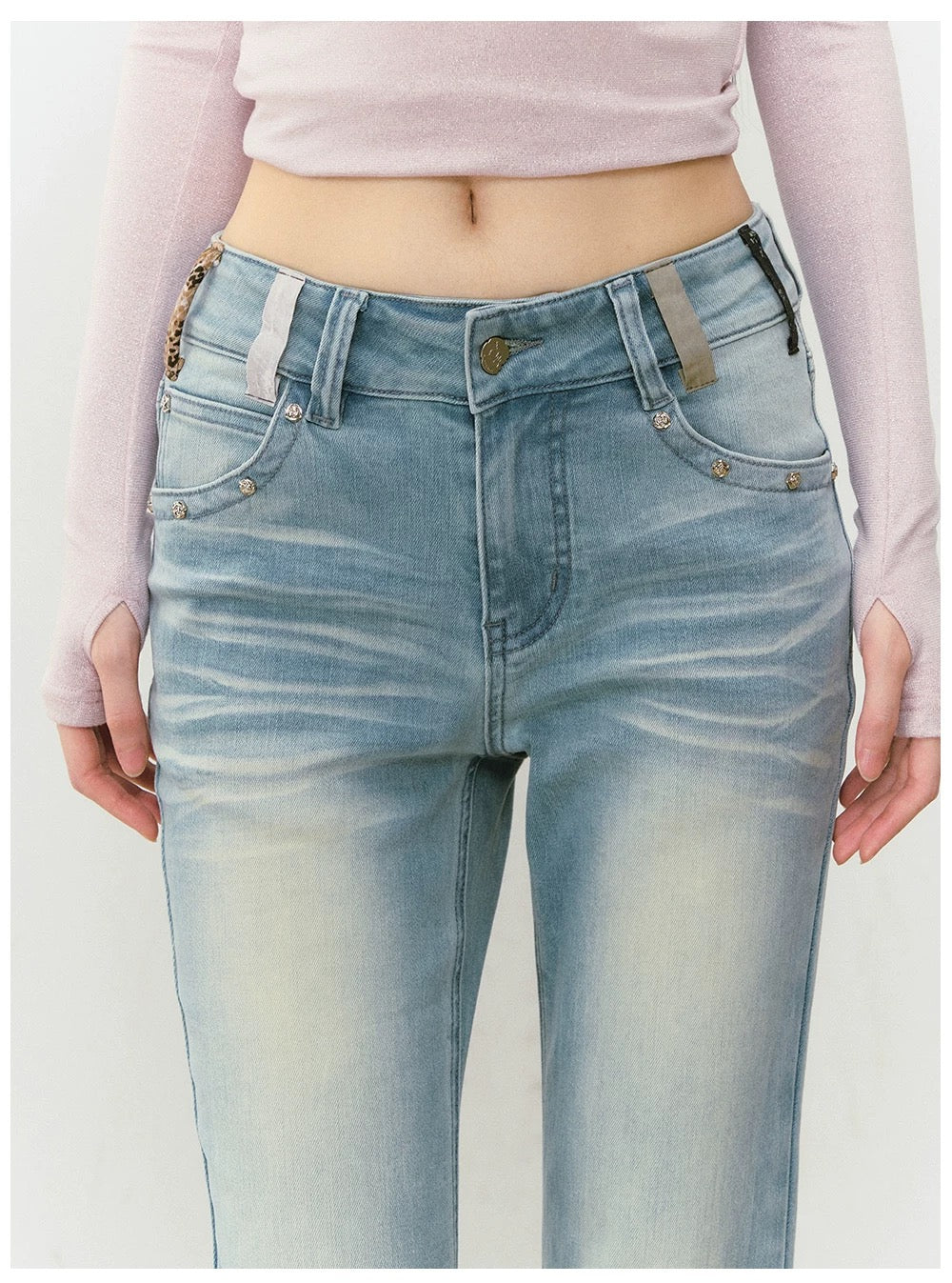 VIA PITTI VIABP442 Slim fit retro micro flared jeans