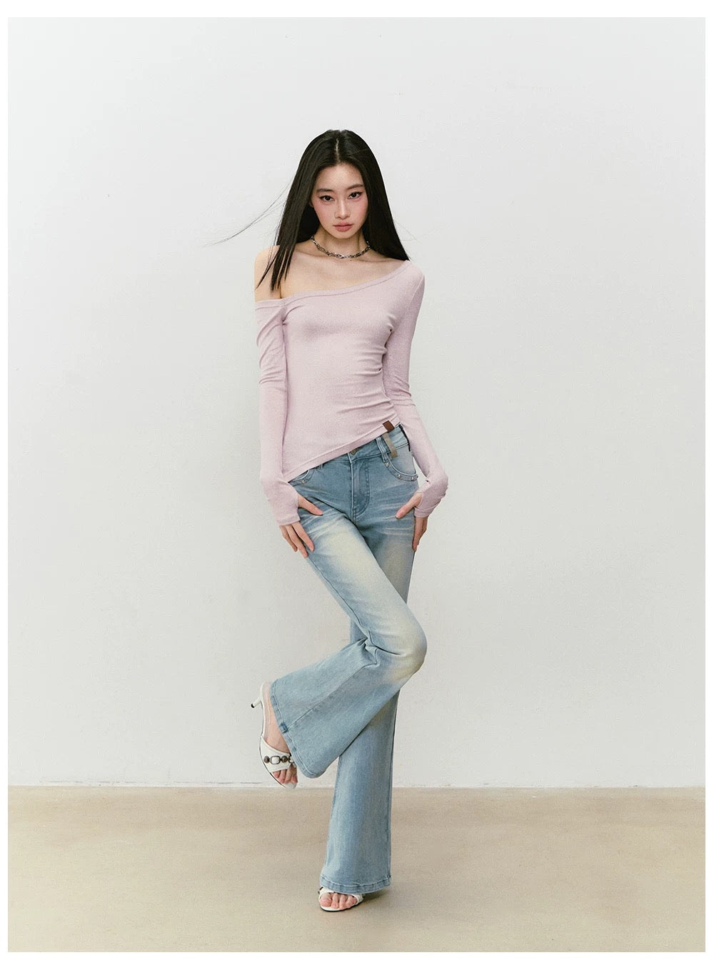 VIA PITTI VIABP442 Slim fit retro micro flared jeans