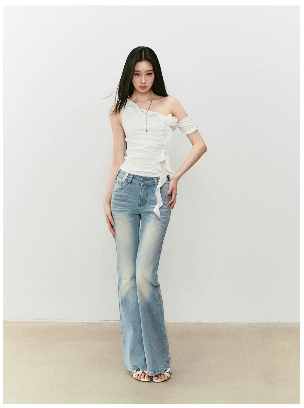 VIA PITTI VIABP442 Slim fit retro micro flared jeans