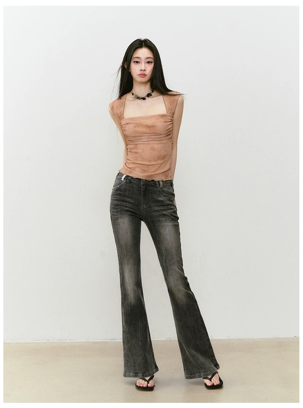 VIA PITTI VIABP442 Slim fit retro micro flared jeans