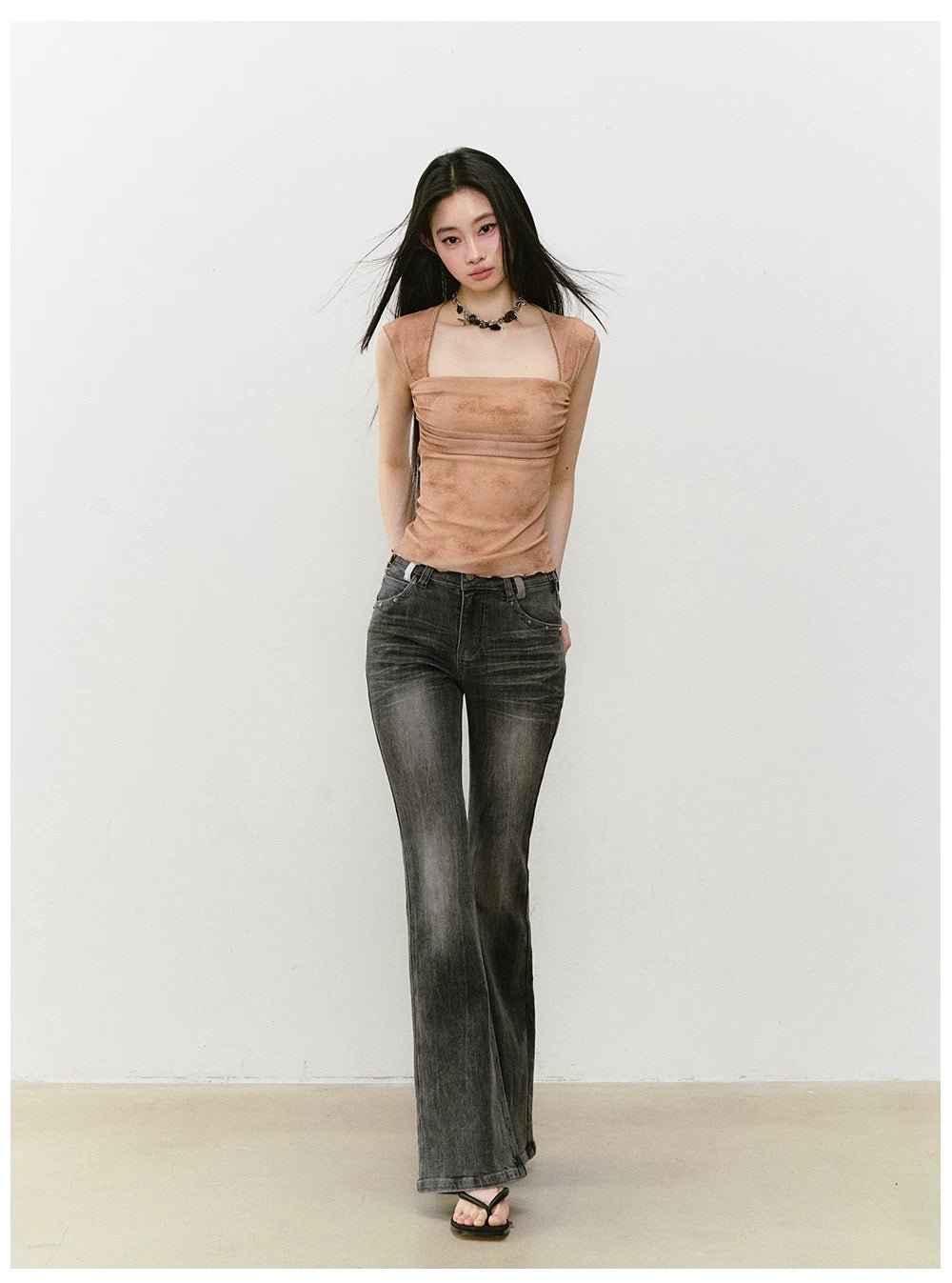 VIA PITTI VIABP442 Slim fit retro micro flared jeans