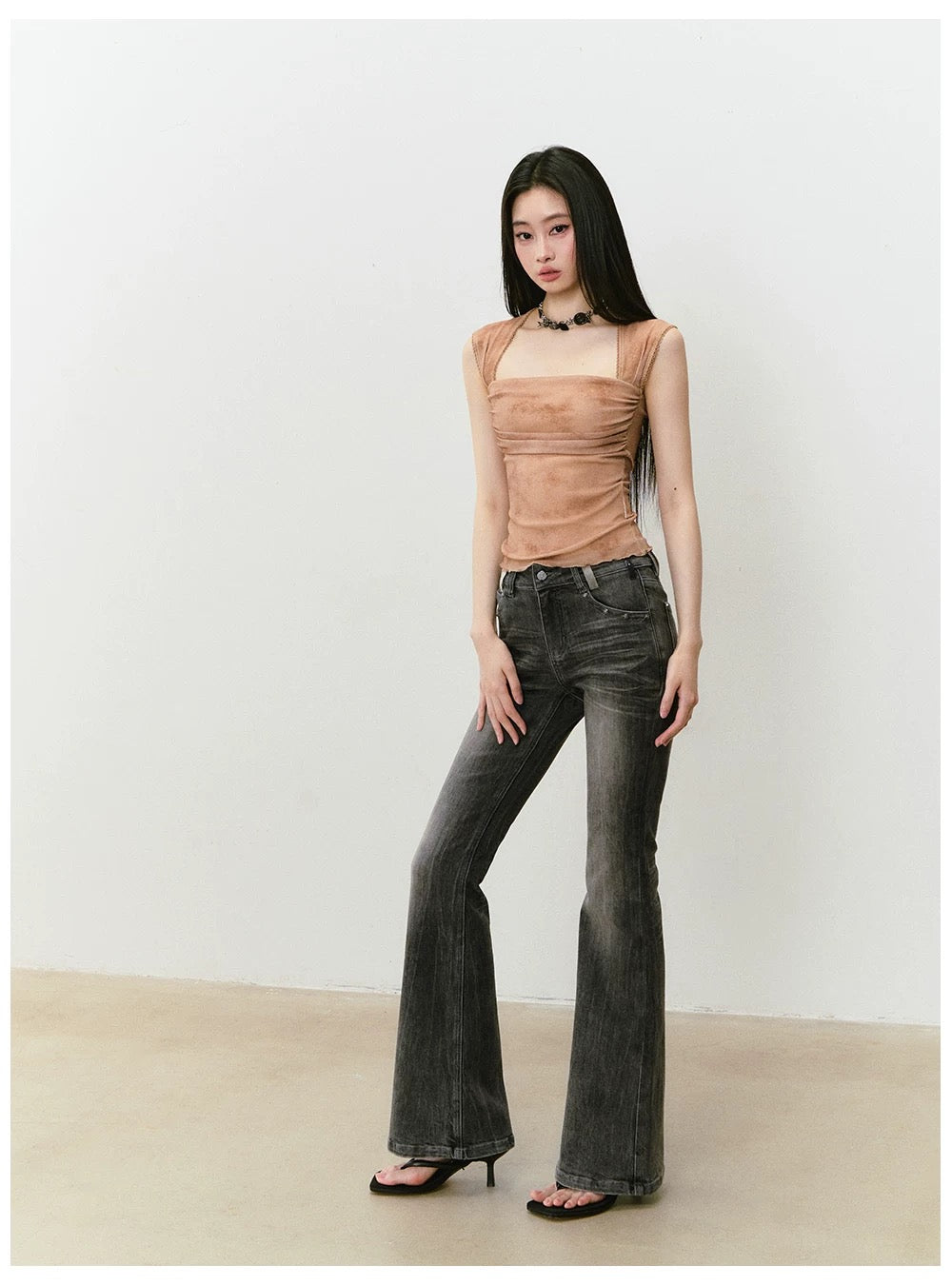 VIA PITTI VIABP442 Slim fit retro micro flared jeans