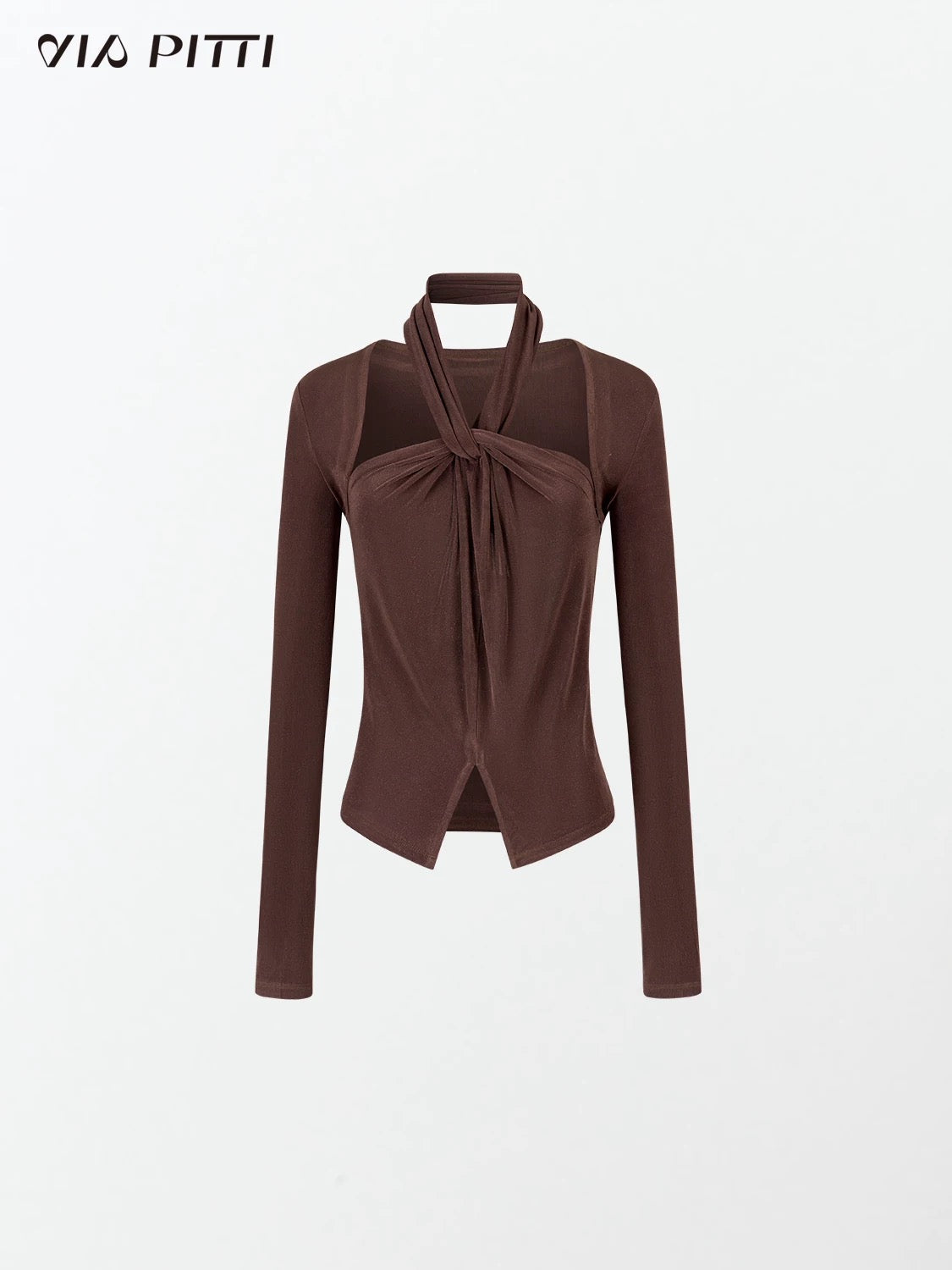 VIA PITTI VIABTP475 Acetate knitted halter-neck vest +top set