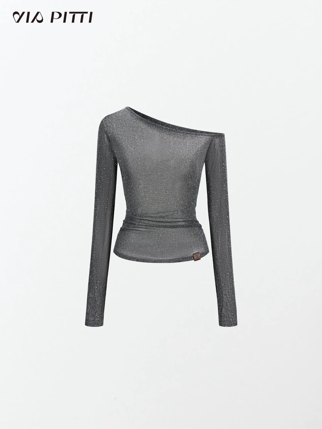 VIA PITTI VIABTP457 One shoulder long sleeved T-shirt