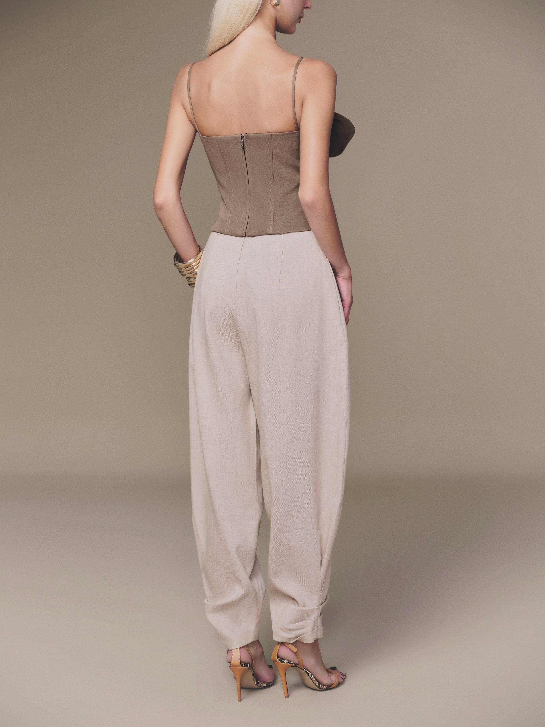 KEIRA TONG Petal Bustier Top & Baggy Pant