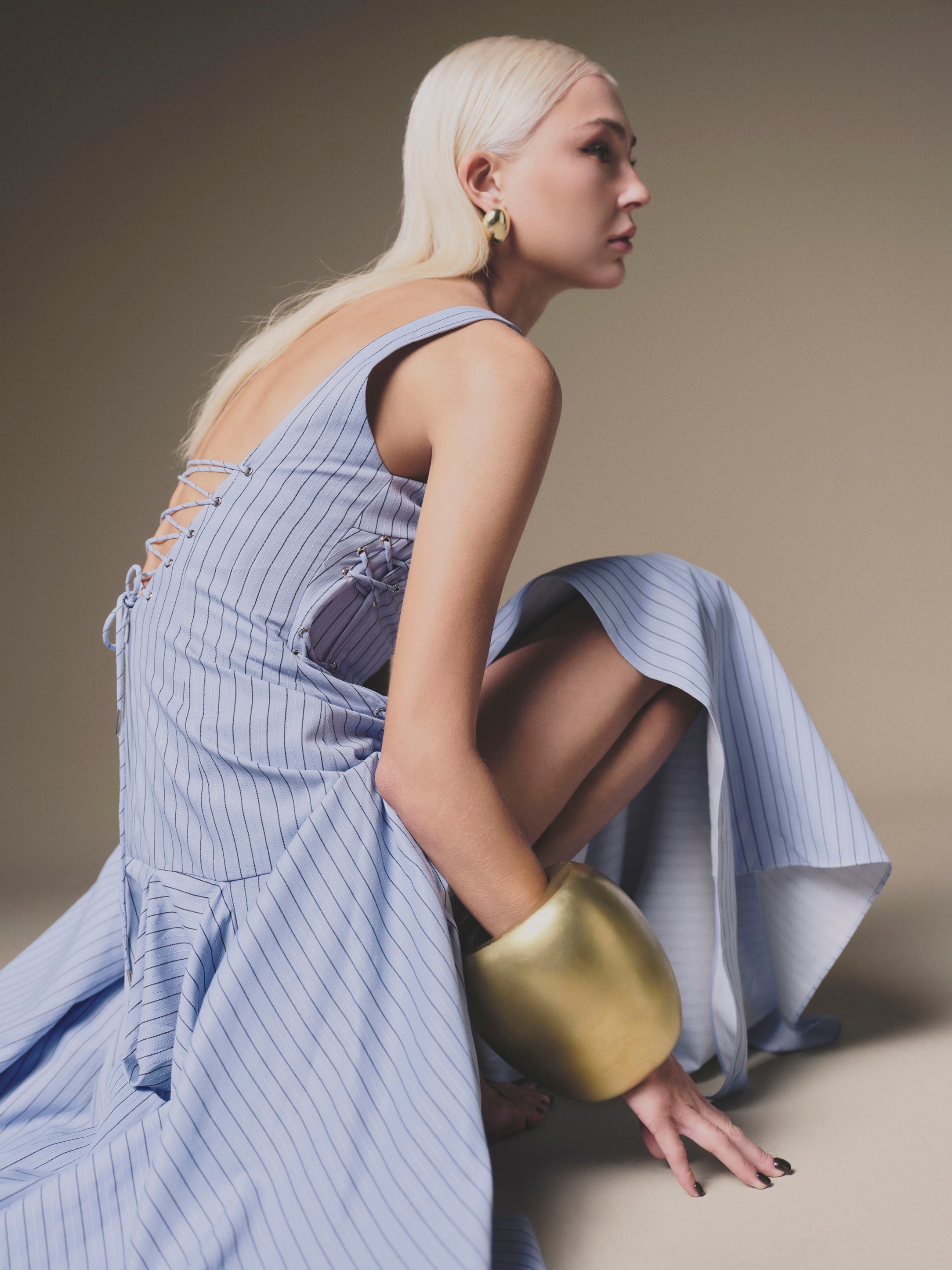 KEIRA TONG Tie-up Split Dress