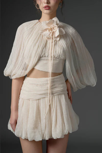 21SIX Qirsh Silk Cut-Out Dress (2color)