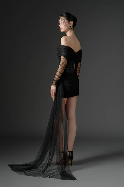 21SIX Farasha Tulle And Silk Taffeta Dress (2color)