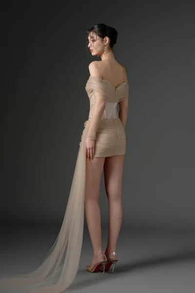 21SIX Farasha Tulle And Silk Taffeta Dress (2color)