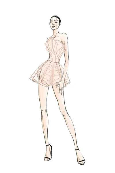 21SIX Aqrabe Glitter Tulle Dress (4color)