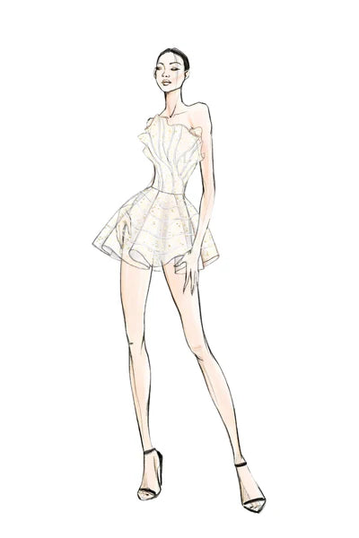 21SIX Aqrabe Glitter Tulle Dress (4color)