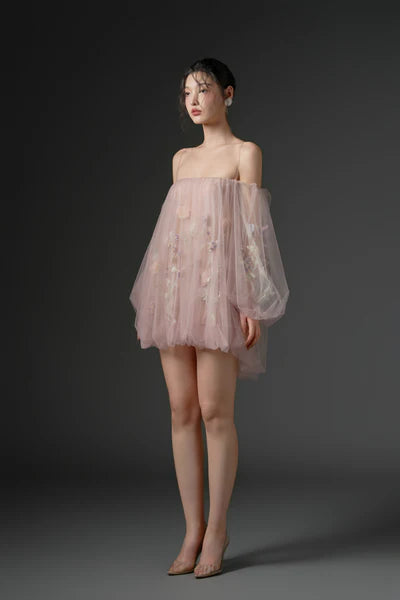 21SIX Sulhufah Tulle Flower Dress