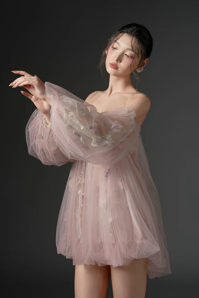 21SIX Sulhufah Tulle Flower Dress