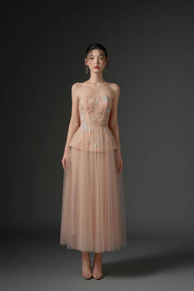 21SIX Samaka Tulle Flower Dress (3color)