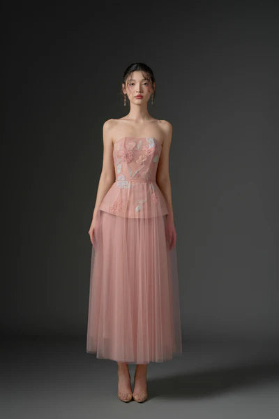 21SIX Samaka Tulle Flower Dress (3color)