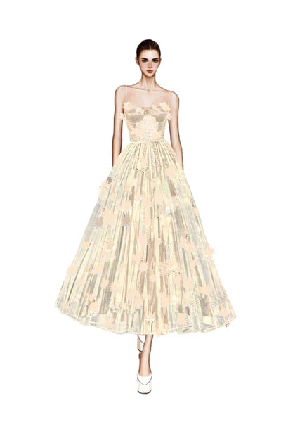 21SIX Ghazal Lace Strappy Dress (3color)