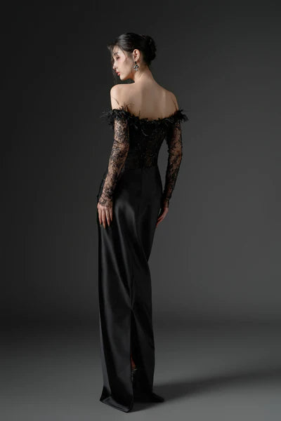 21SIX Namla Lace And Silk Satin Dress (2color)