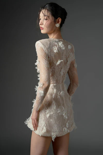 21SIX Dubb Lace Flower Dress (3color)