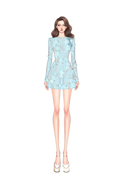 21SIX Dubb Lace Flower Dress (3color)
