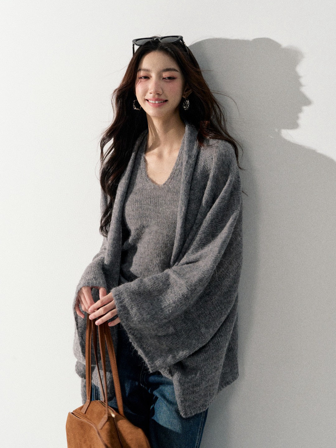 Lafreedom LAF350927 Lazy style wool neck hanging vest