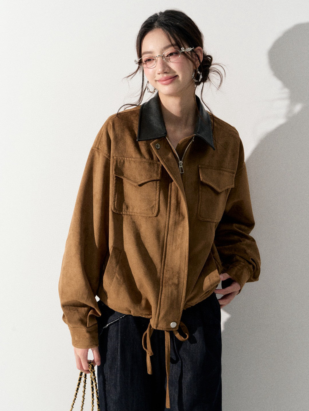 Lafreedom LAF350923 Leather collar jacket