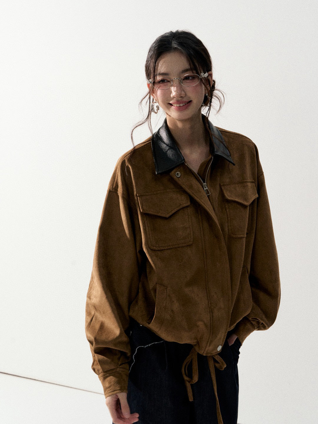 Lafreedom LAF350923 Leather collar jacket