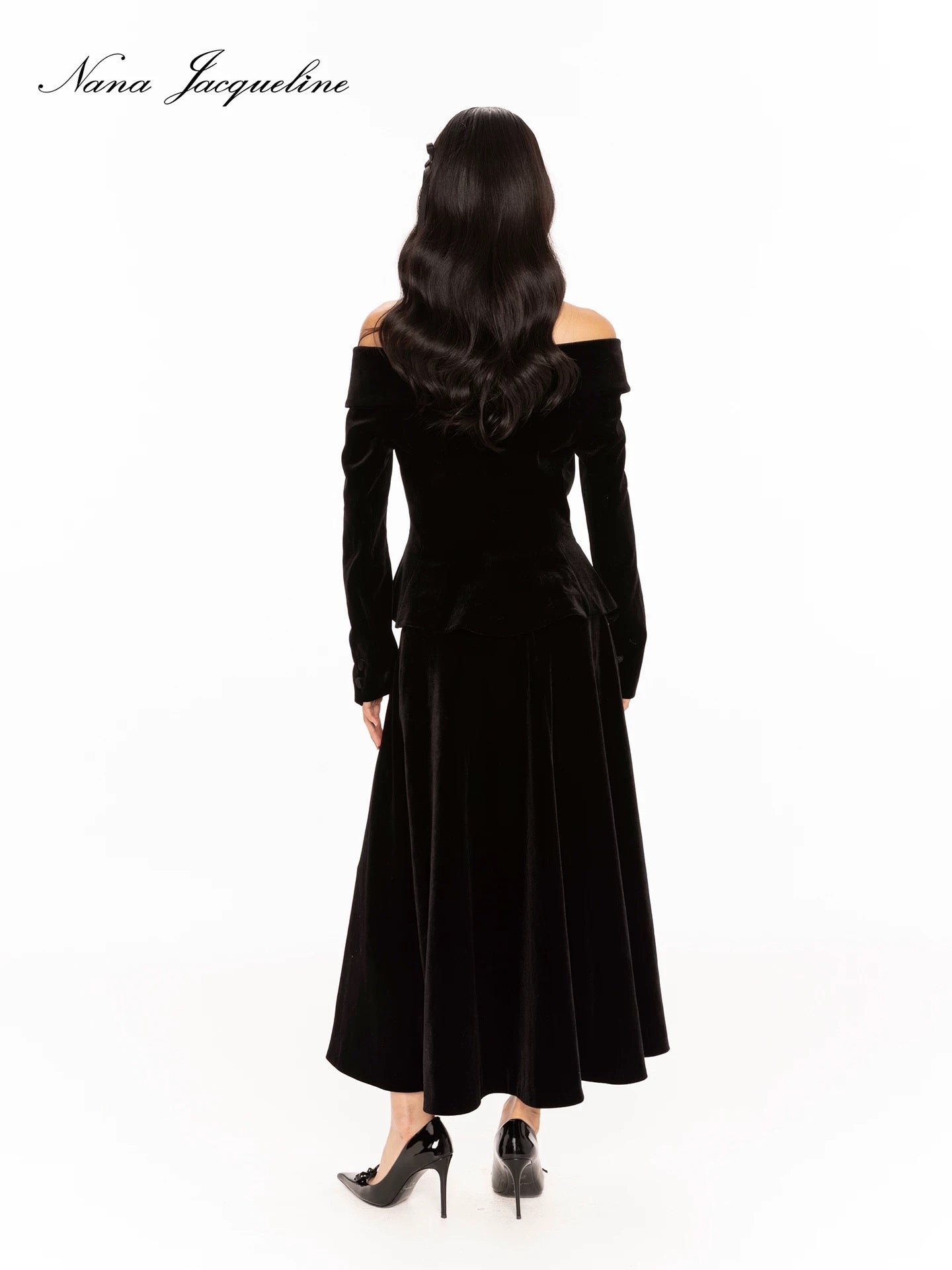 Nana Jacqueline Blaire Velvet Top + Blaire Velvet Maxi Skirt