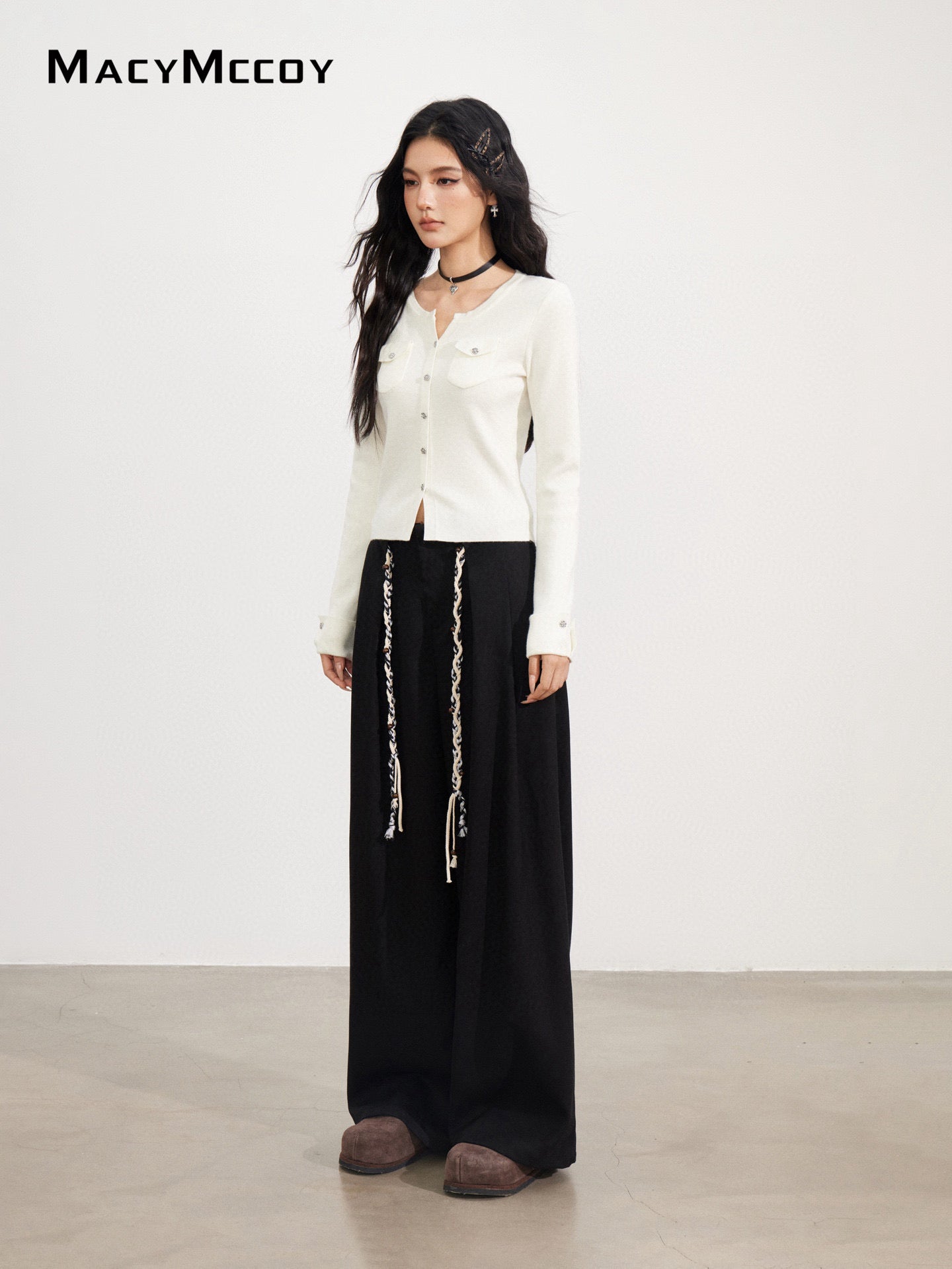 MacyMccoy MMC2025170 Knitted bottom shirt with patch pocket