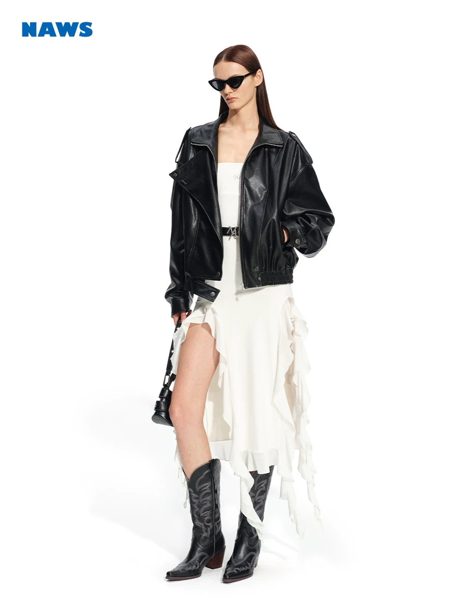 NAWS Retro casual big collar loose jacket