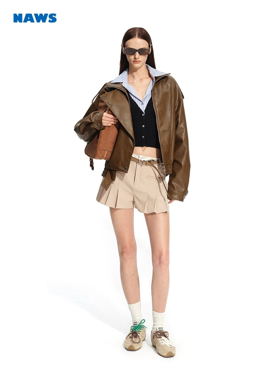 NAWS Retro casual big collar loose jacket